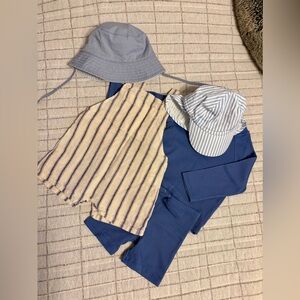 🦕🌞🦕 Zara H&M bundle overall swimsuit and sun hats